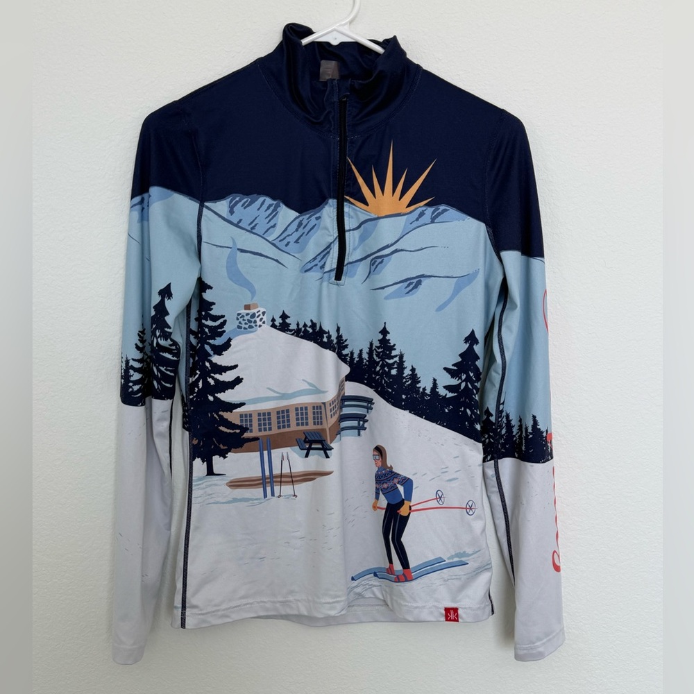 Krimson Klover Navy Zip-Up with Red Logo Accents